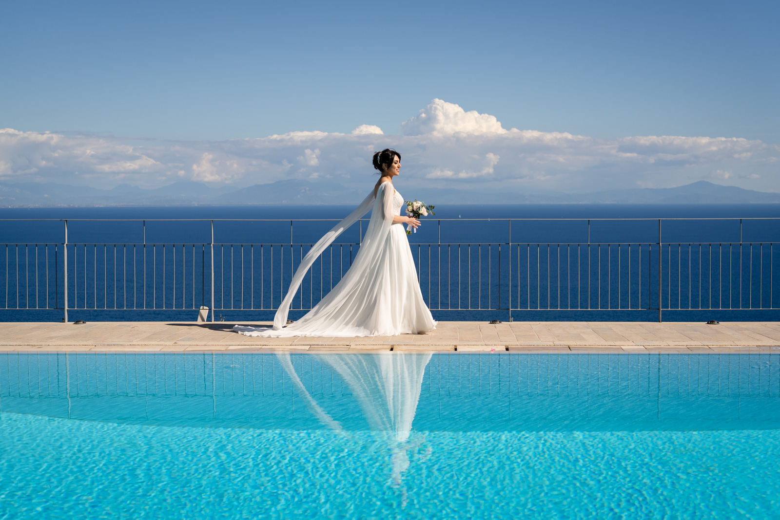 Groom waiting for the bride with anticipation in Amalfi