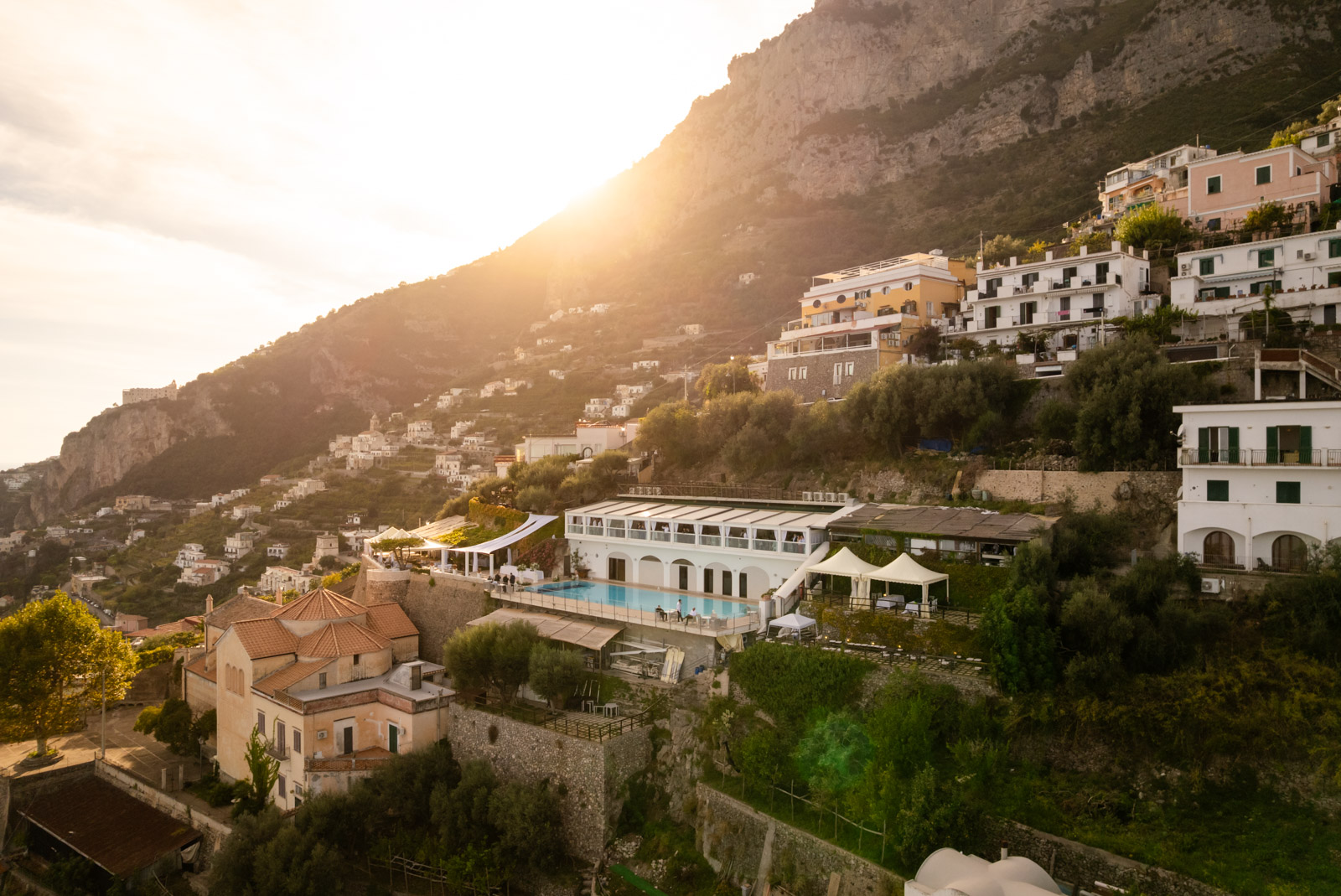 Wedding vows exchanged with the Amalfi sea as a backdrop